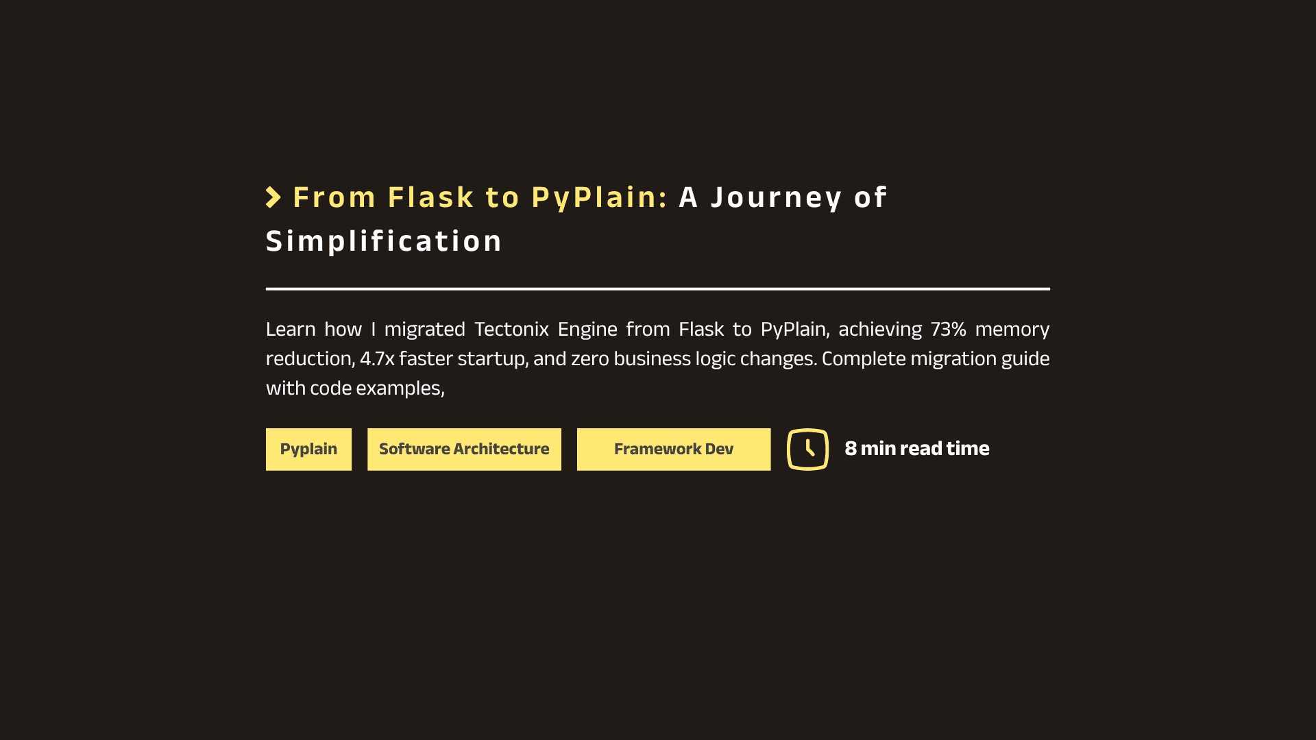 From Flask to PyPlain: A Journey of Simplification